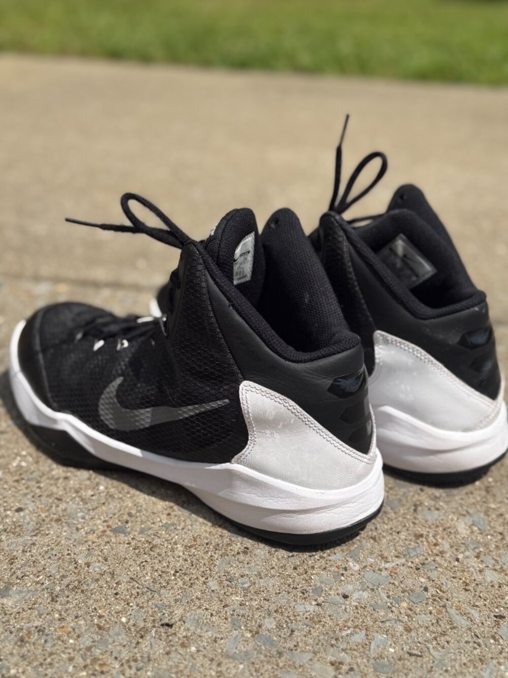 Nike Zoom Without A Doubt Mid Men 11 Y2K Hoop Streetwear Black White 4013 - Picture 2 of 9